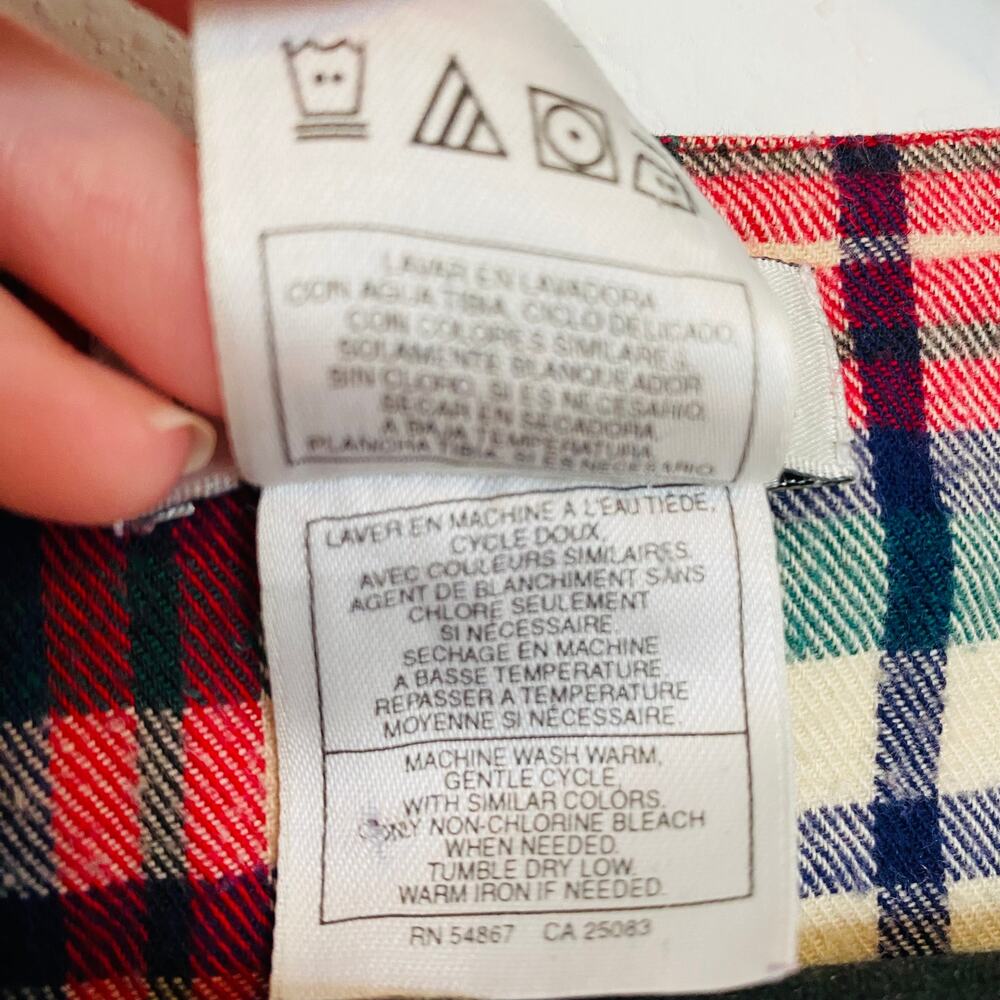 Vintage Disney Winnie the Pooh and Tiger Plaid Pajama Top Quarter Button L/XL - Picture 8 of 8